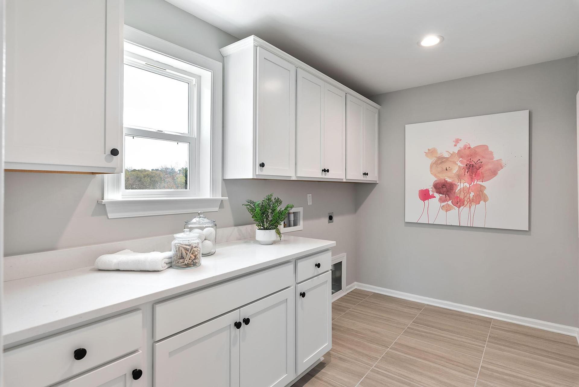 Laundry with optional cabinets