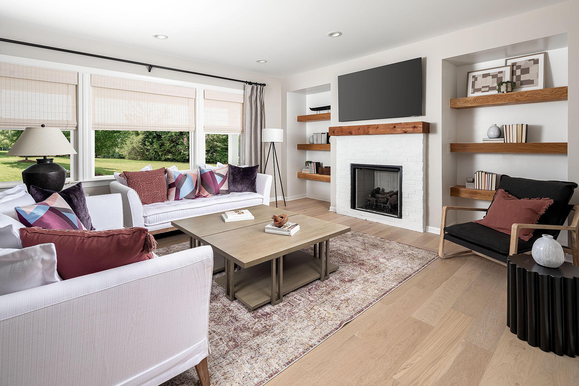 Family Room w/opt fireplace & built-ins