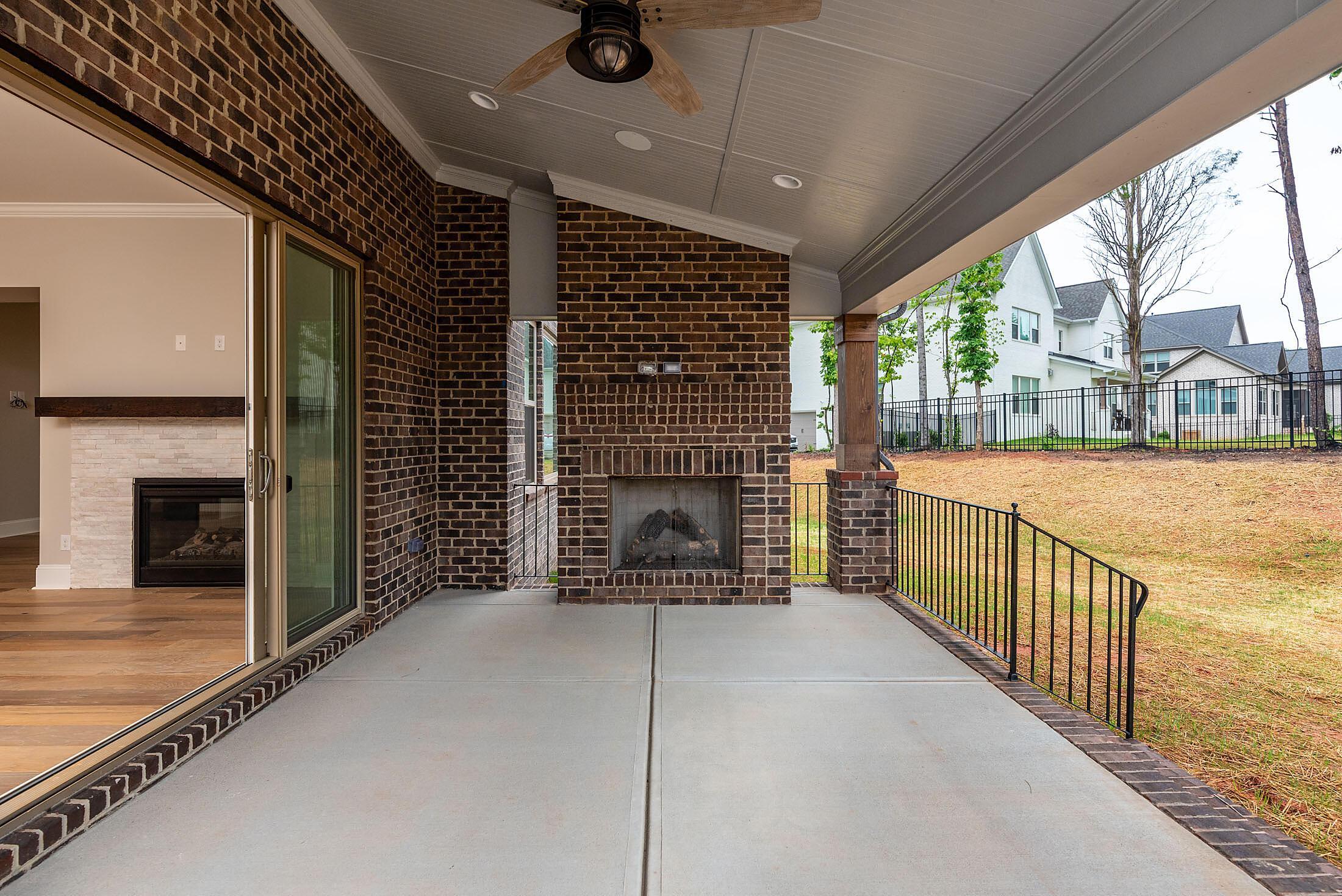 Rear Covered Porch w/ fireplace option