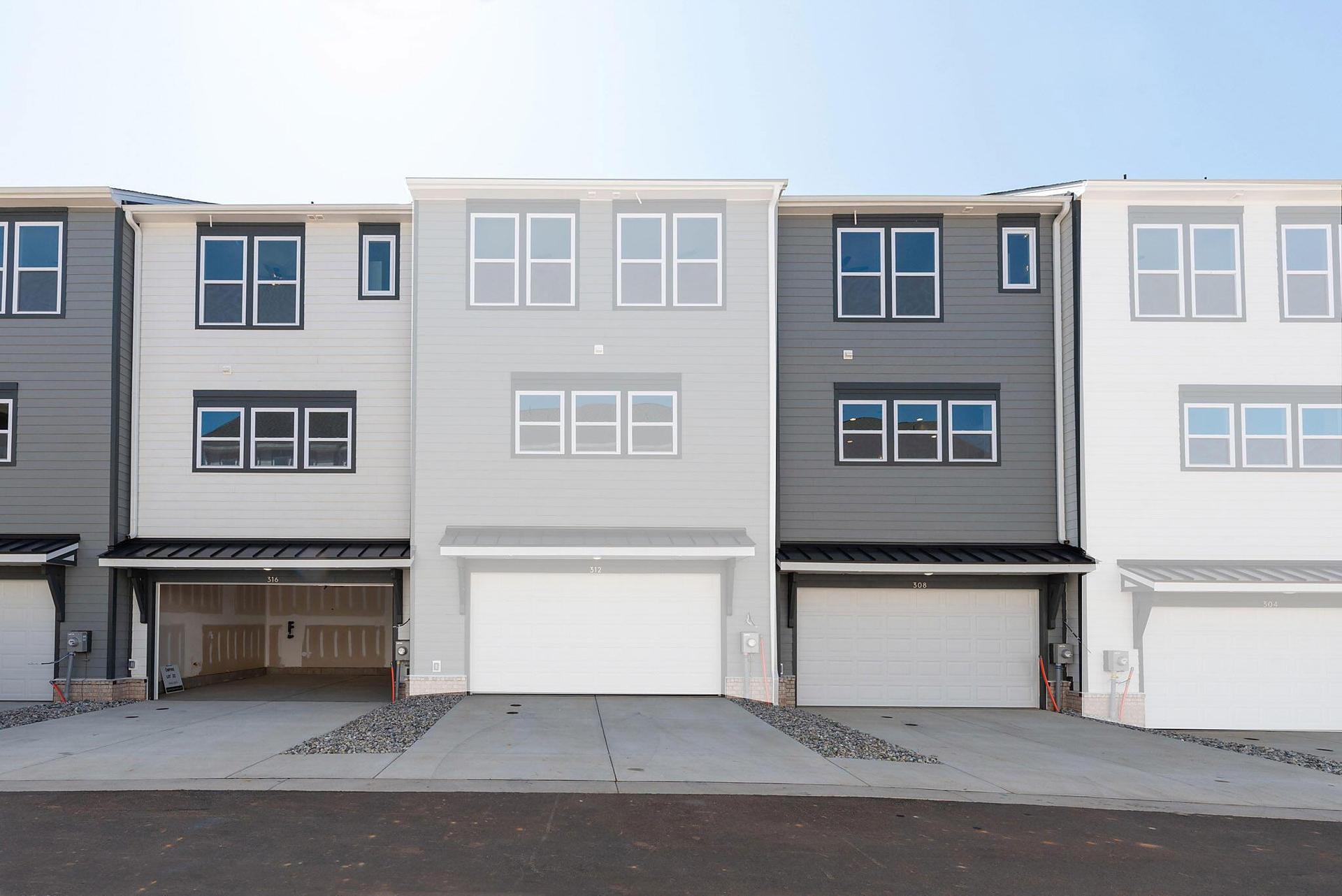 Back of Home - 2-car garage