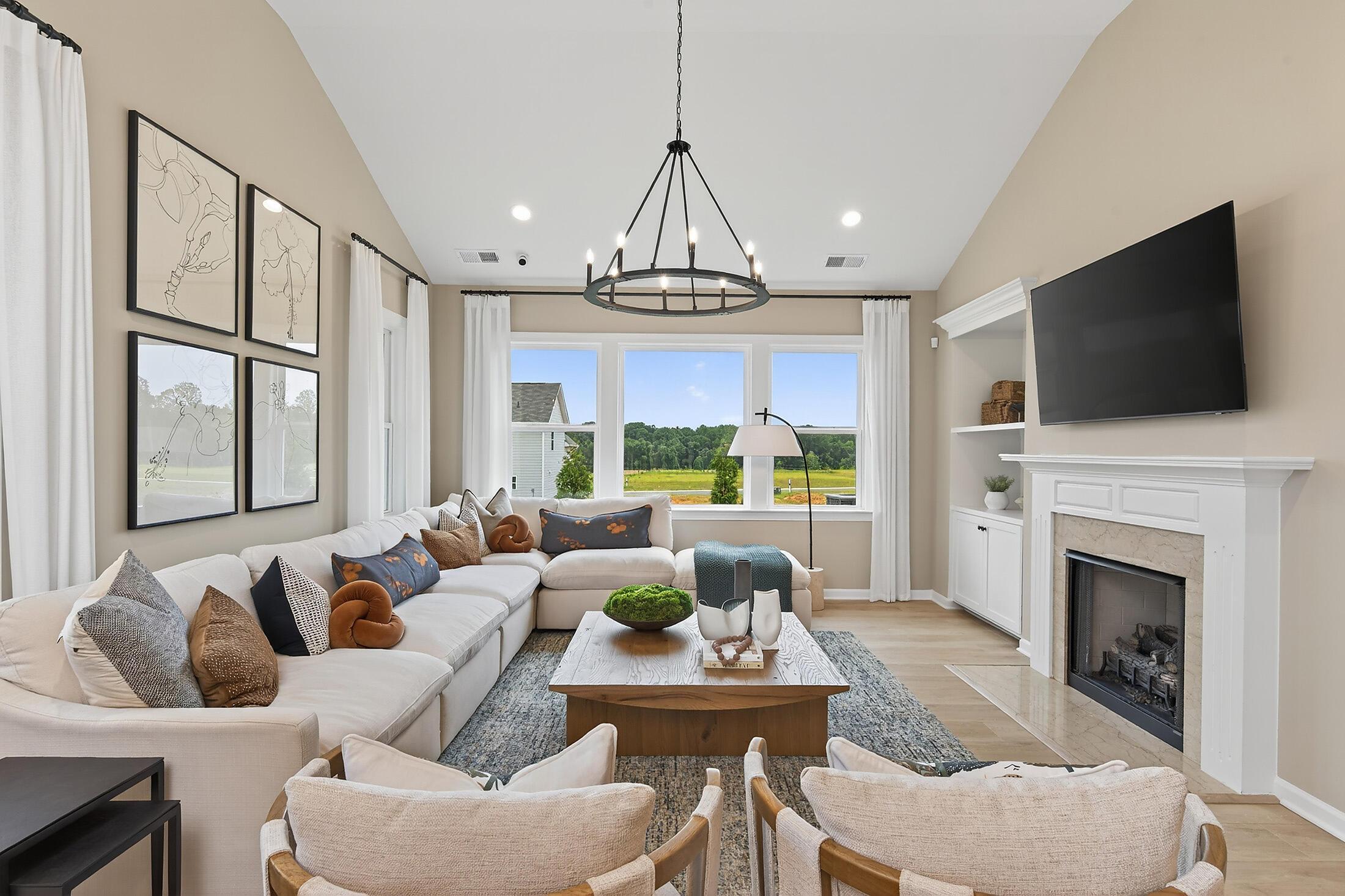 Family Room - opt fireplace & built-ins
