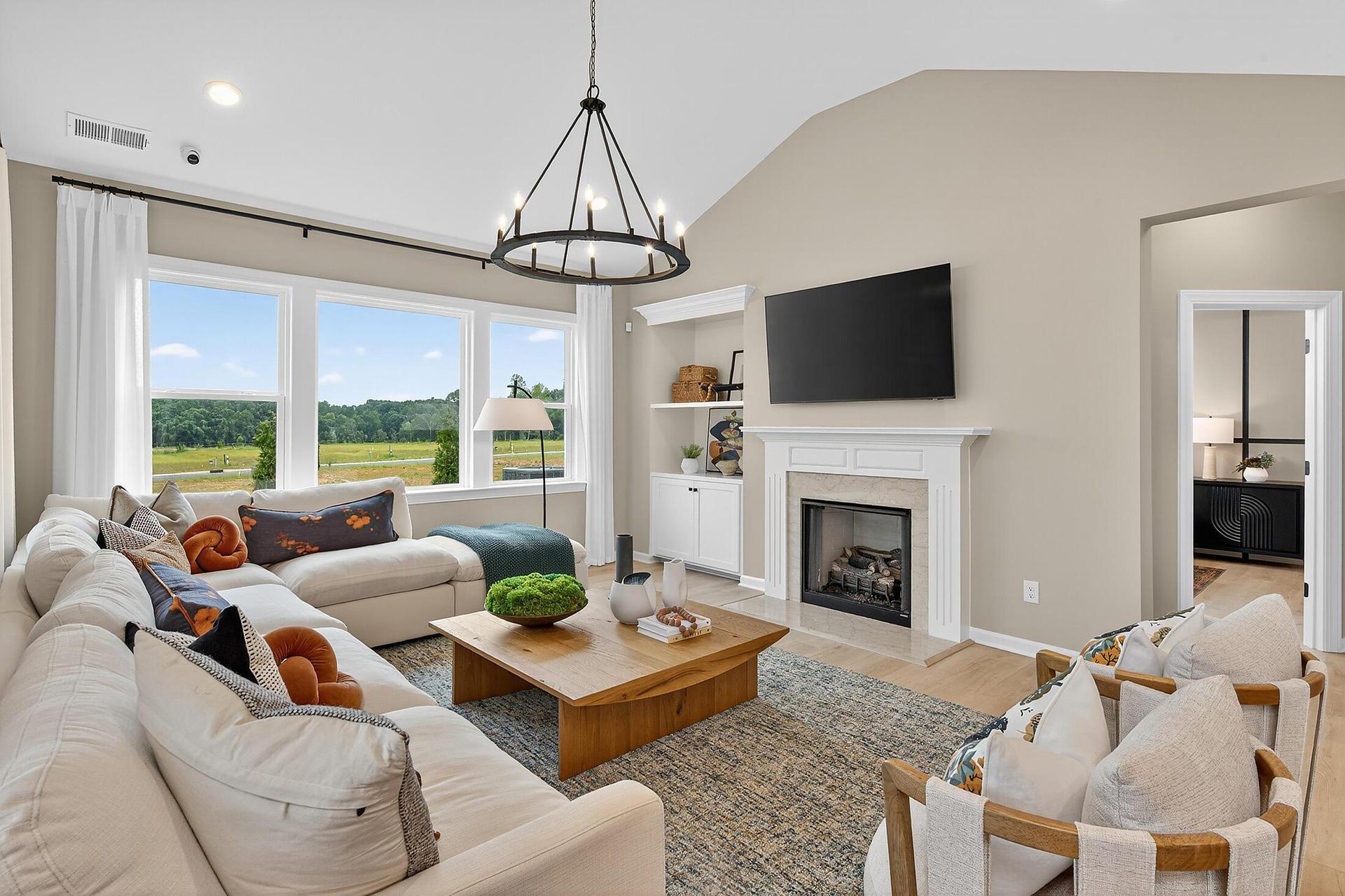 Family Room - opt fireplace & built-ins