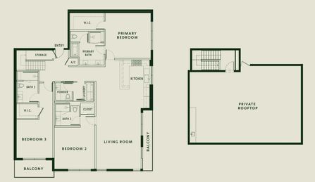 Three Bedrooms Floor Plan - ETCO Homes