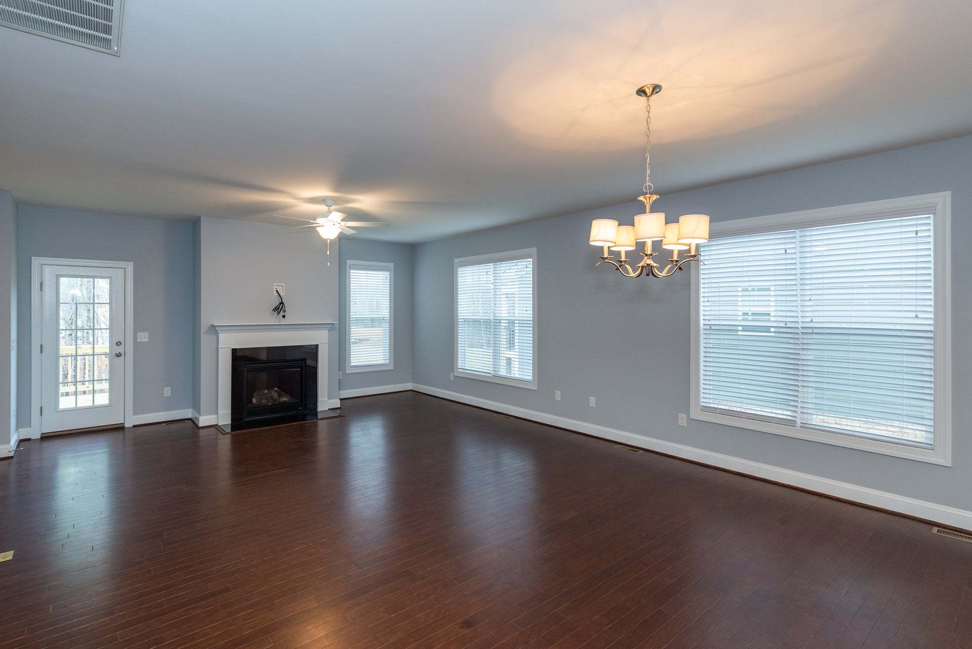 Belmont Terrace Family Room with Fireplace