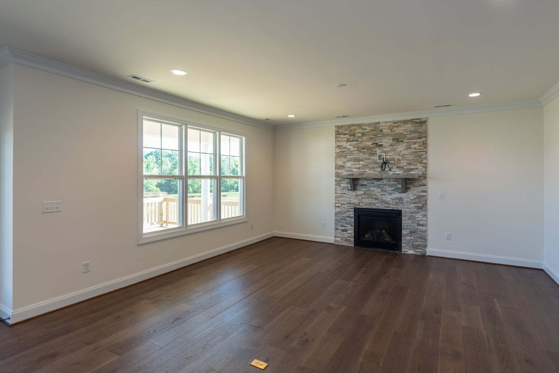 Fulton Terrace Family Room with Fireplace