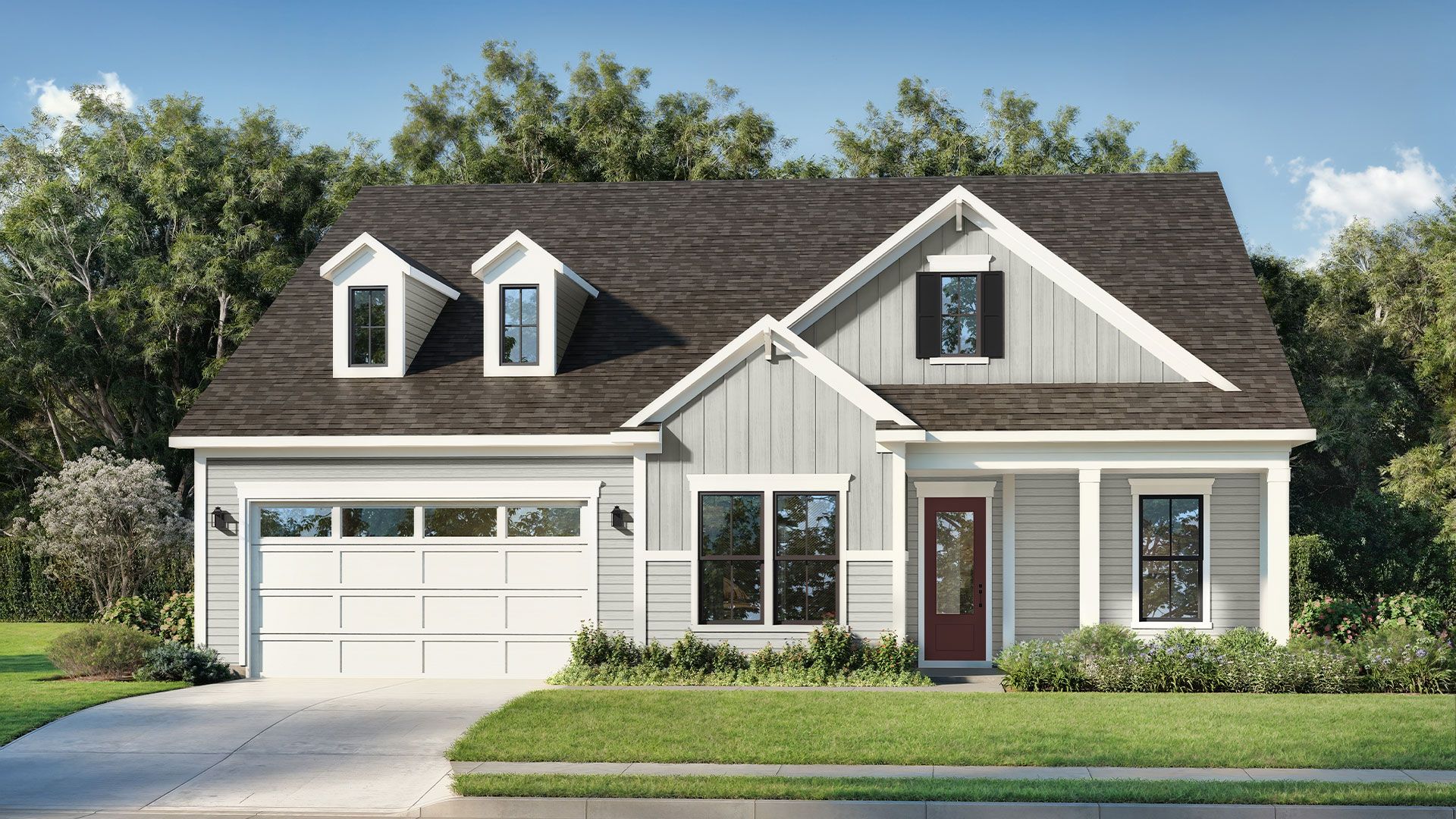 Farmhouse Elevation for the Inspire Plan by DBR Homes in Fort Mill, SC