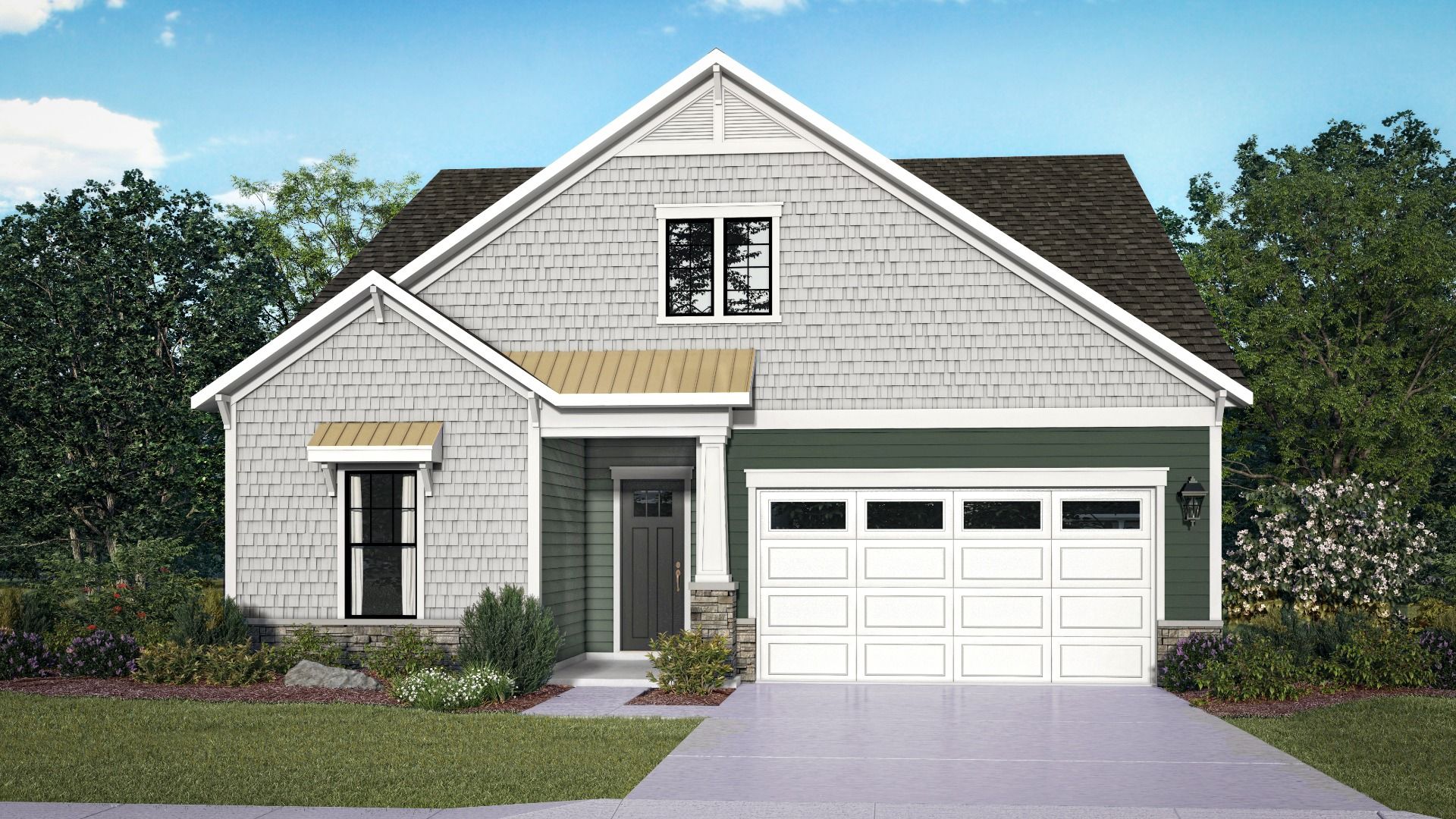 Arts and crafts Elevation for the Adventurer Plan by DBR Homes in Fort Mill, SC