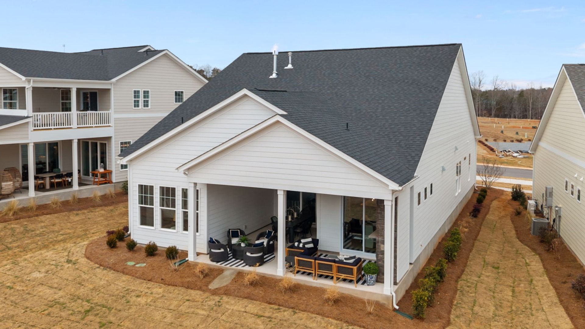The Adventurer Plan by DBR Homes with a spacious rear porch in Fort Mill, SC