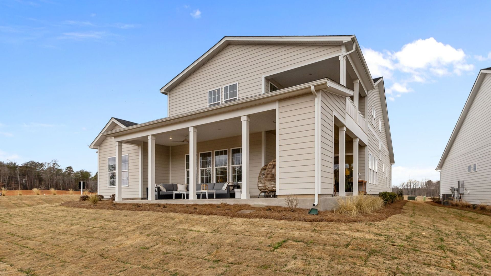 The Inspire Plan by DBR Homes with a spacious rear porch in Fort Mill, SC