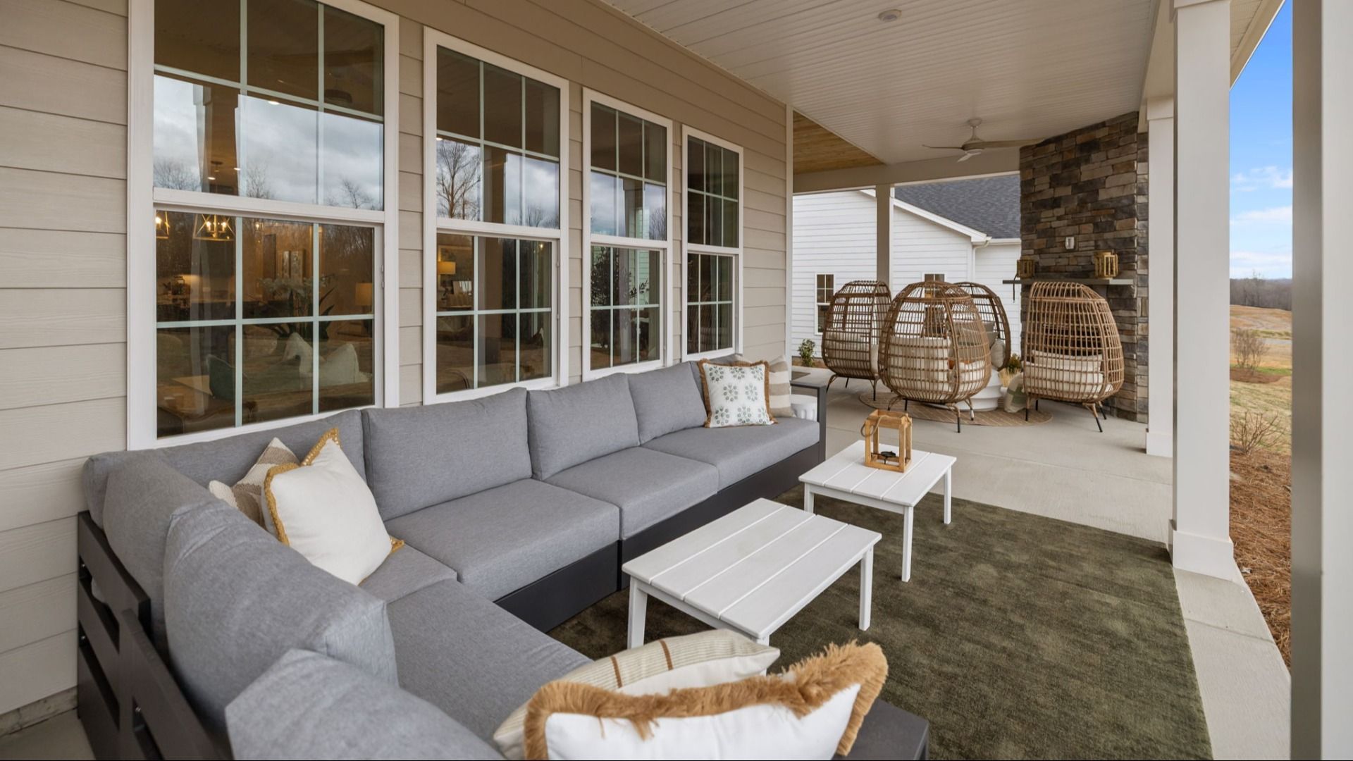 The Inspire Plan by DBR Homes with a spacious rear porch in Fort Mill, SC