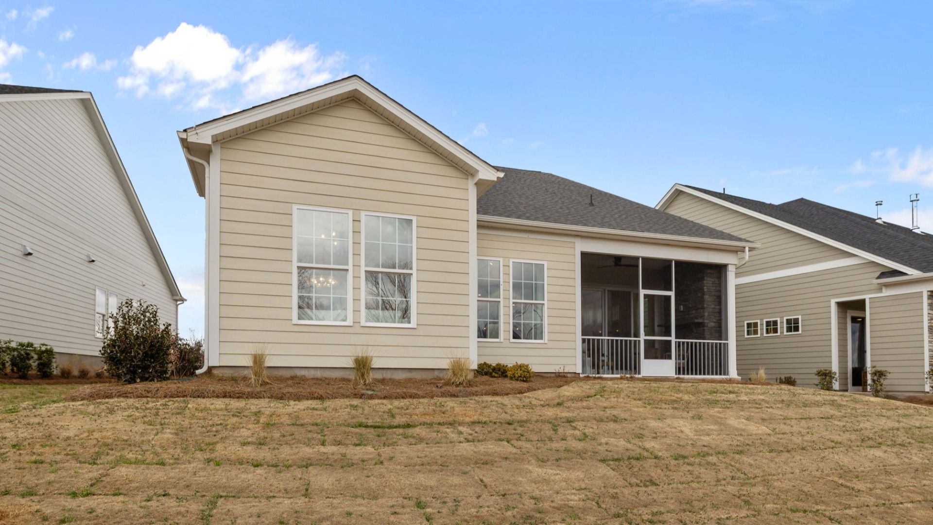 The Virtuoso Plan by DBR Homes with a screened rear porch in Fort Mill, SC