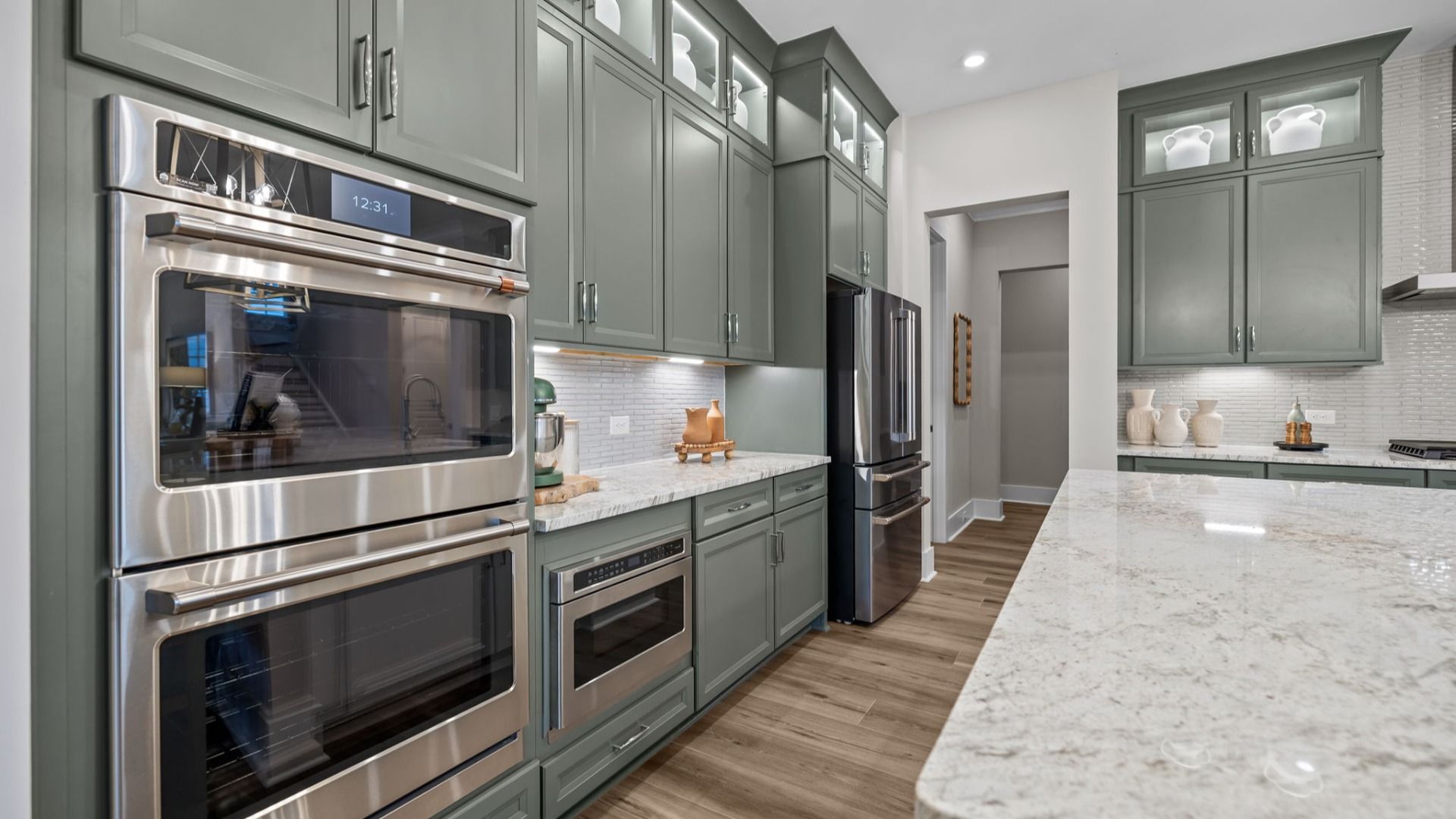 The Inspire Plan by DBR Homes kitchen with modern cabinets and features in Fort Mill, SC.