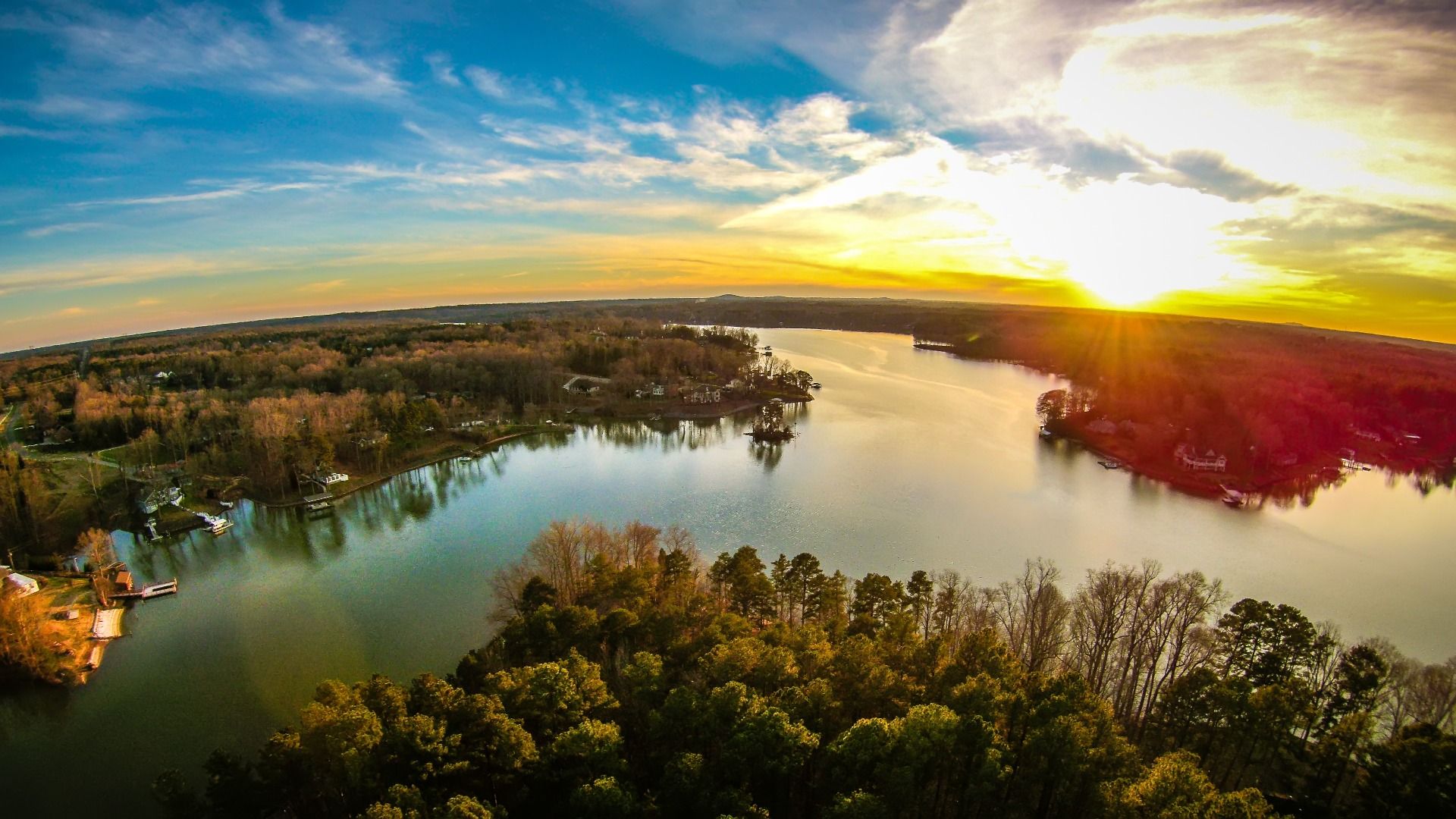 Sunset at Lake Wylie - 15 minute Drive from Brook Run