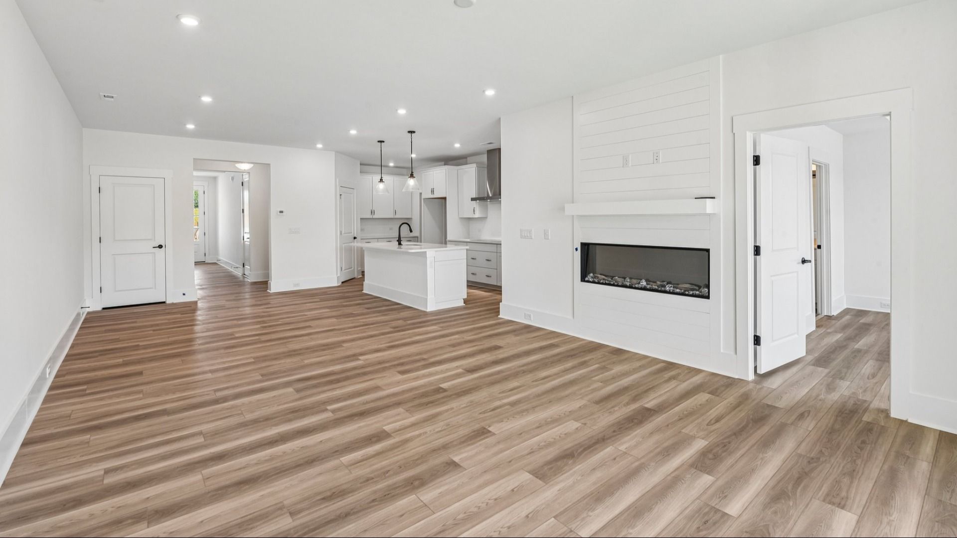 The Connect by DRB Elevate in Brook Run, Fort Mill SC - Living Space with electric fireplace