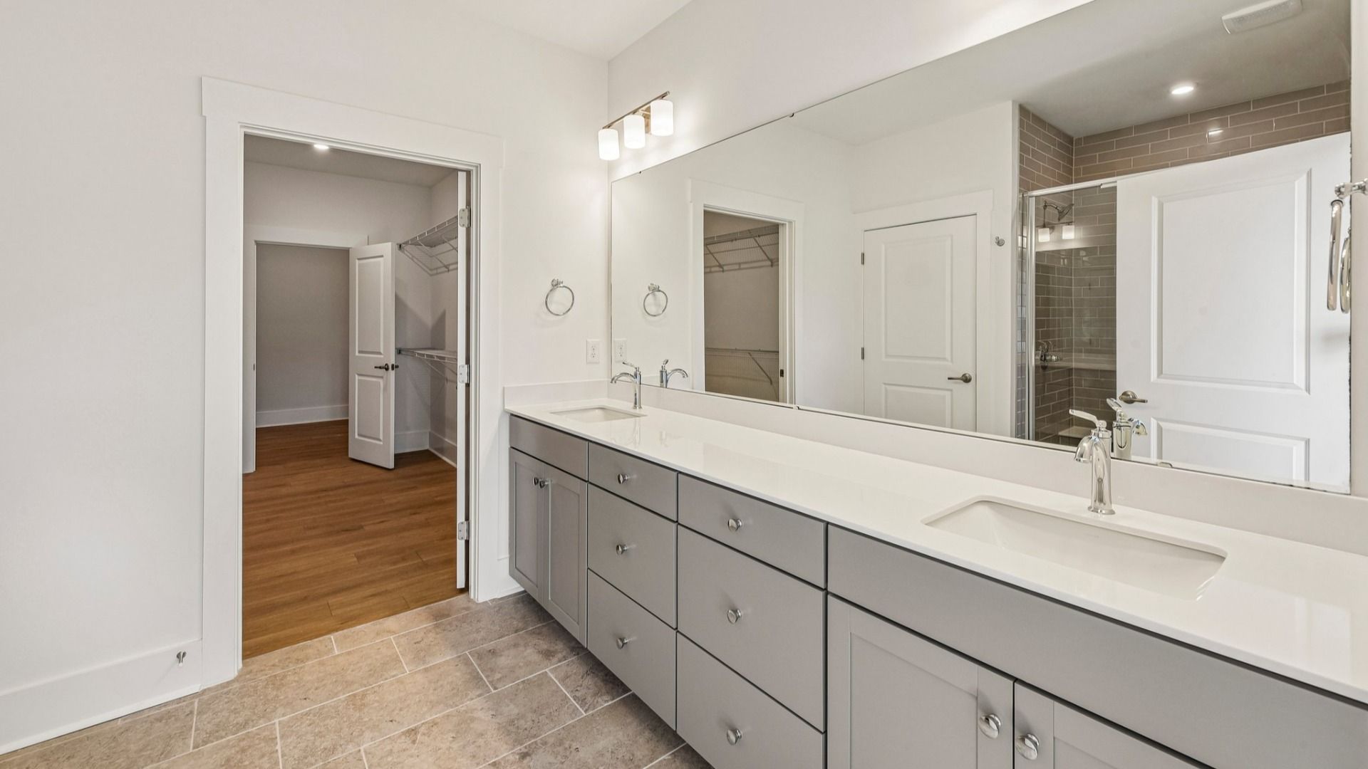 The Connect by DRB Elevate in Brook Run, Fort Mill SC - Primary bath connected to the Walk-in Closet