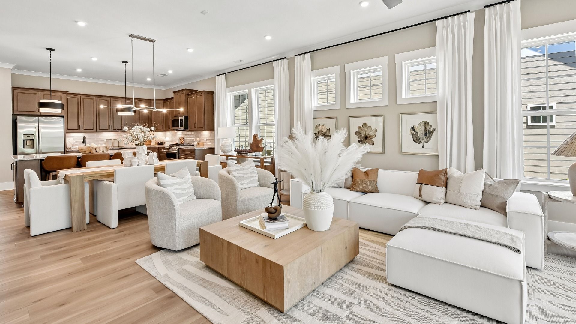 The Virtuoso Plan by DRB Elevate in Brook Run, Fort Mill, SC - Living and Kitchen Area