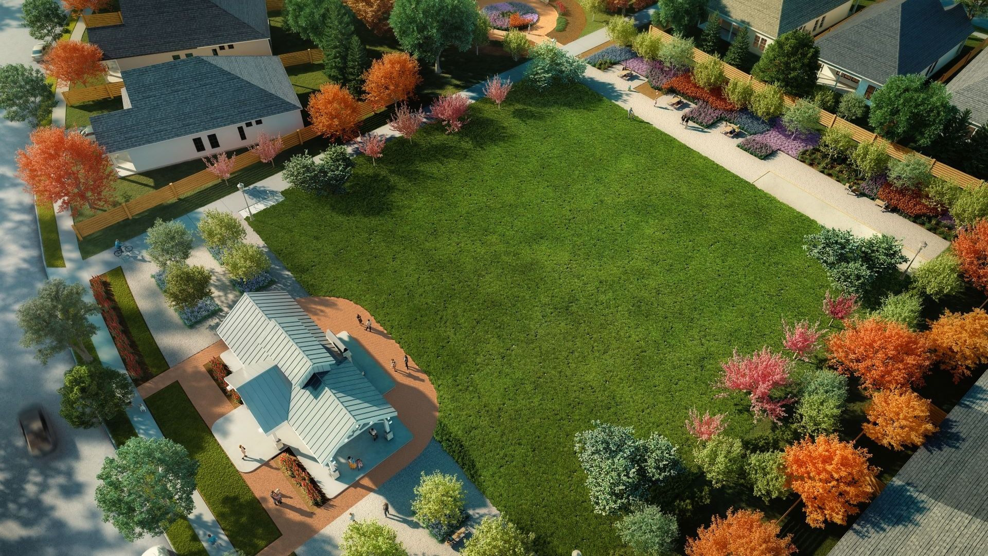 Aerial View Rendering of Parkside Pavilion