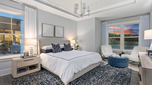 The owner’s suite in the DRB Elevate Unity floor plan is a comfortable space with elegant details.