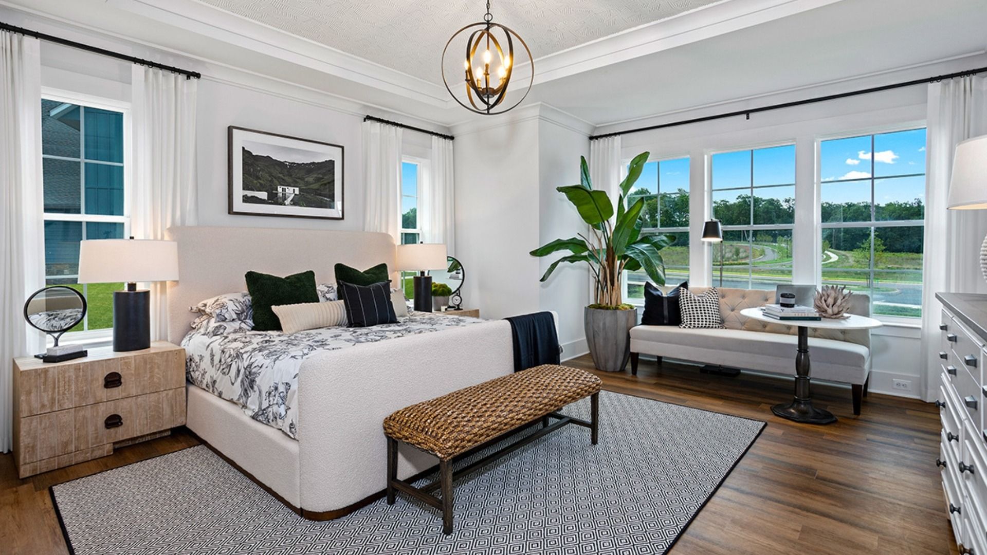 A luxurious and comfortable owner’s suite is featured in the DRB Elevate Inspire floor plan.