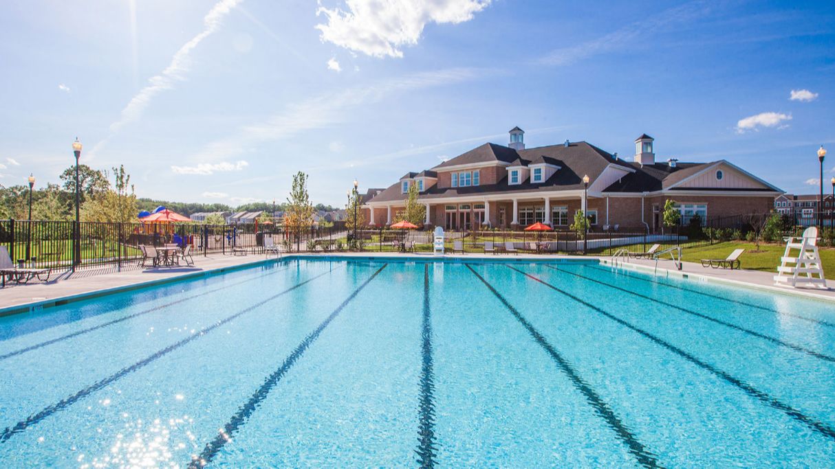 Stunning Pool with Loungers at the Clubhouse in the Parkside Community