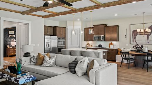 The Traveler’s open kitchen and living room create a welcoming space for daily living and gatherings