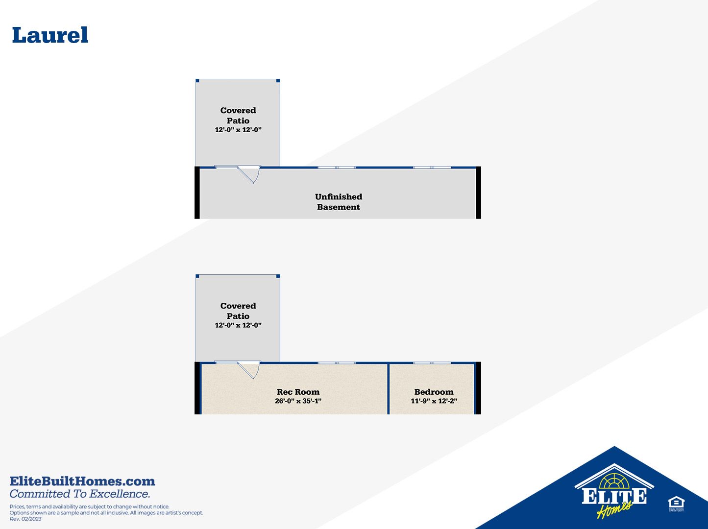 Optional Walkout Lower Level