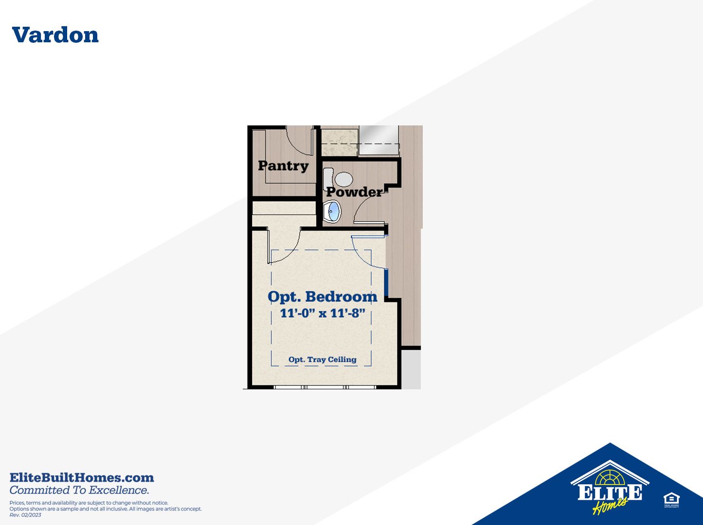 Optional Main Level Bedroom