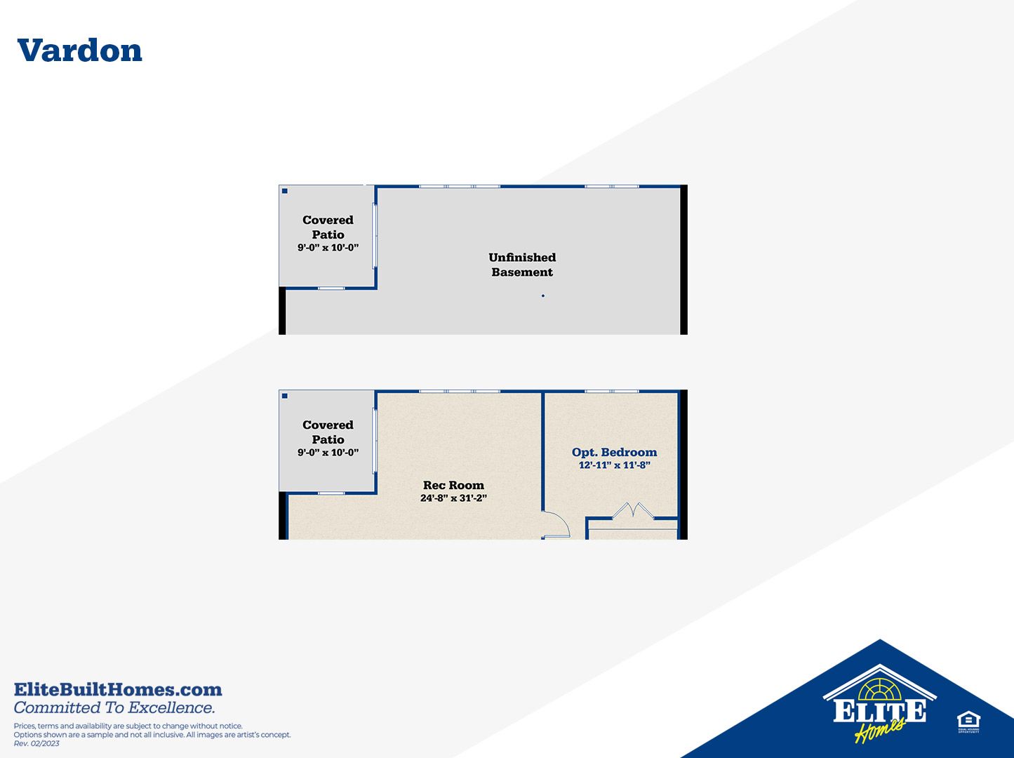 Optional Walkout Lower Level