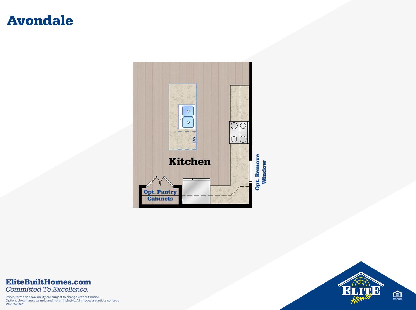 Optional Kitchen Island