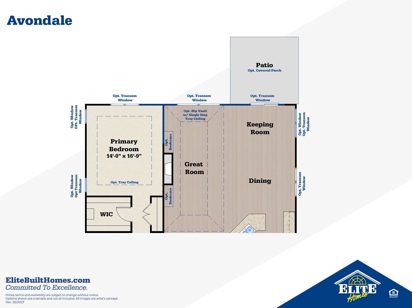 Optional Main Level Rear Extension