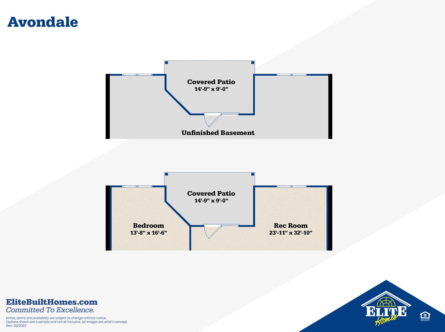 Optional Walkout Lower Level