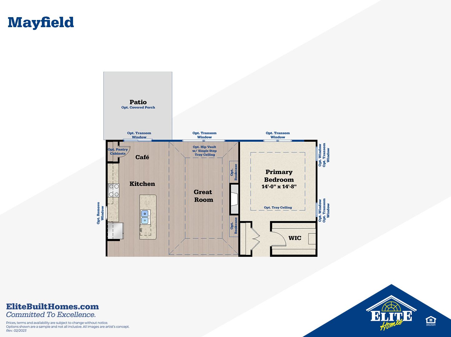 Optional Main Level Rear Extension