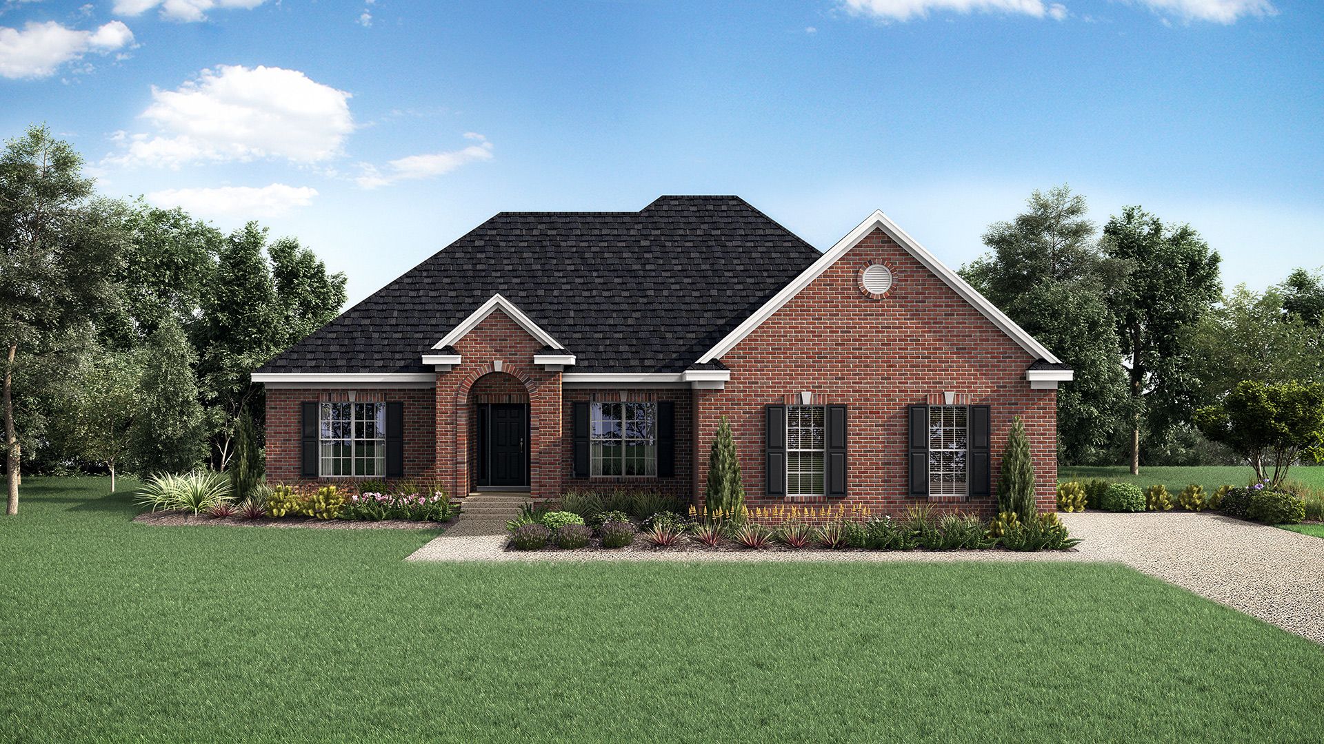 Elevation A - with side-entry garage