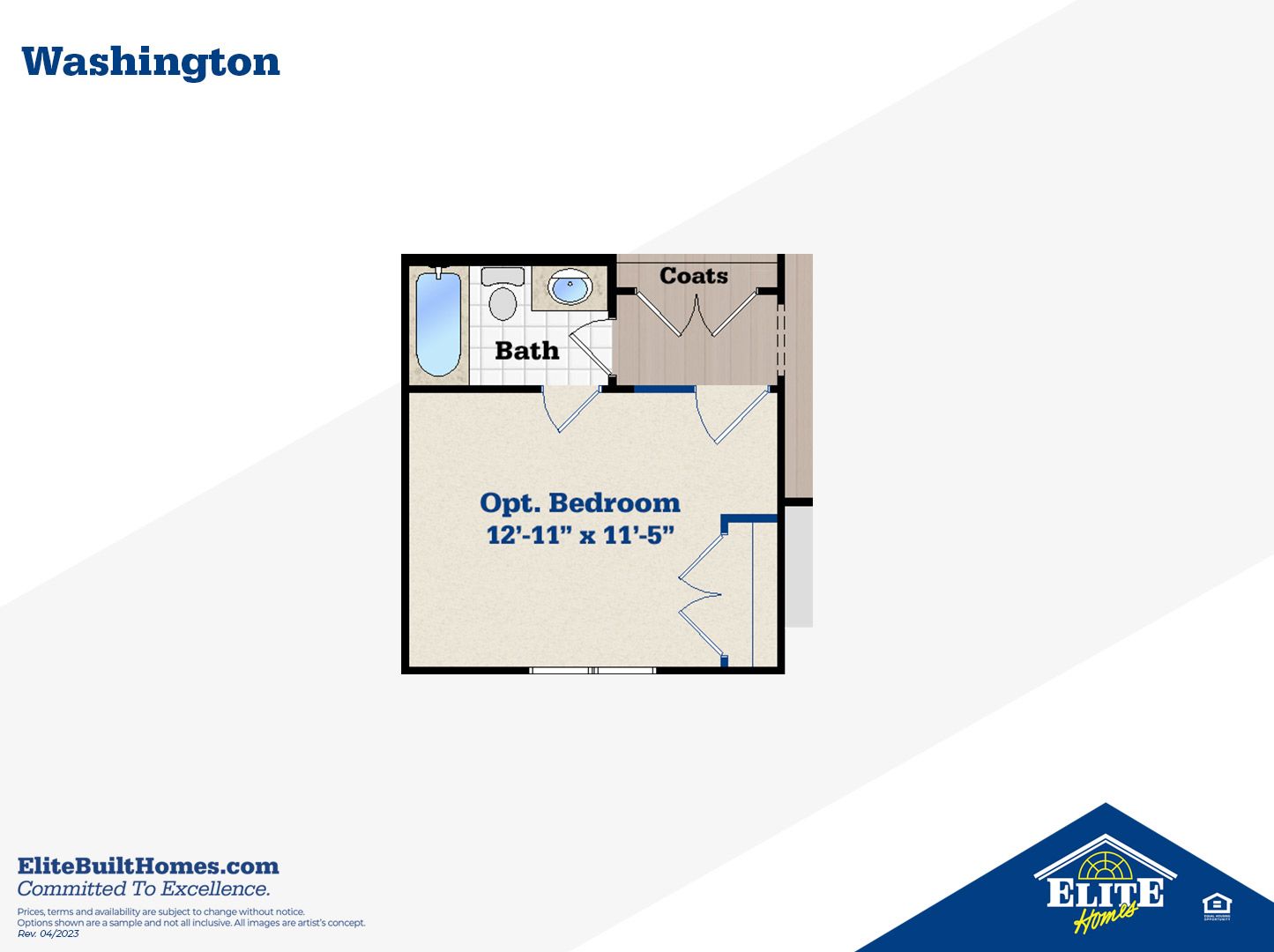 Optional Main Level Bedroom