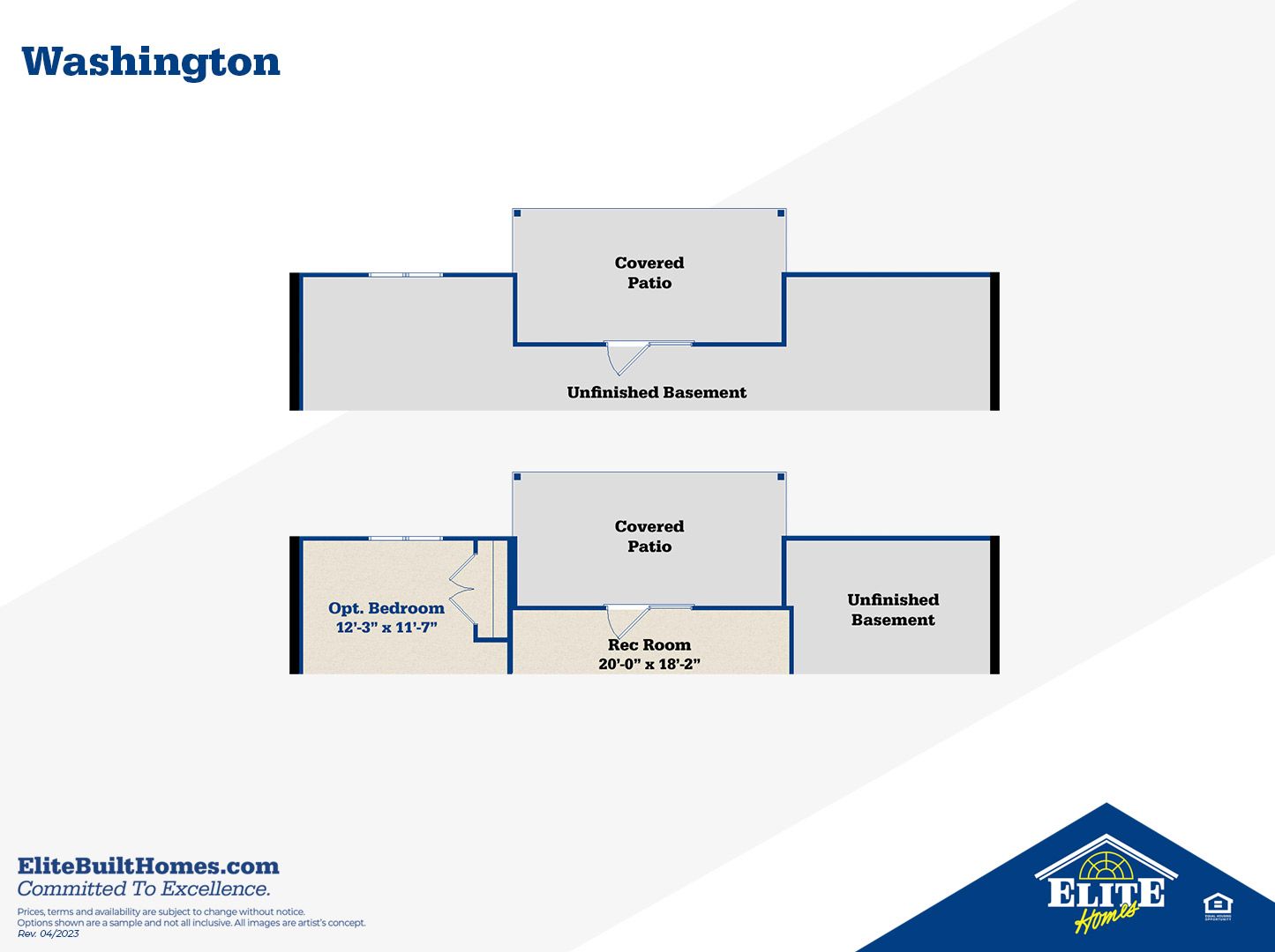 Optional Walkout Lower Level