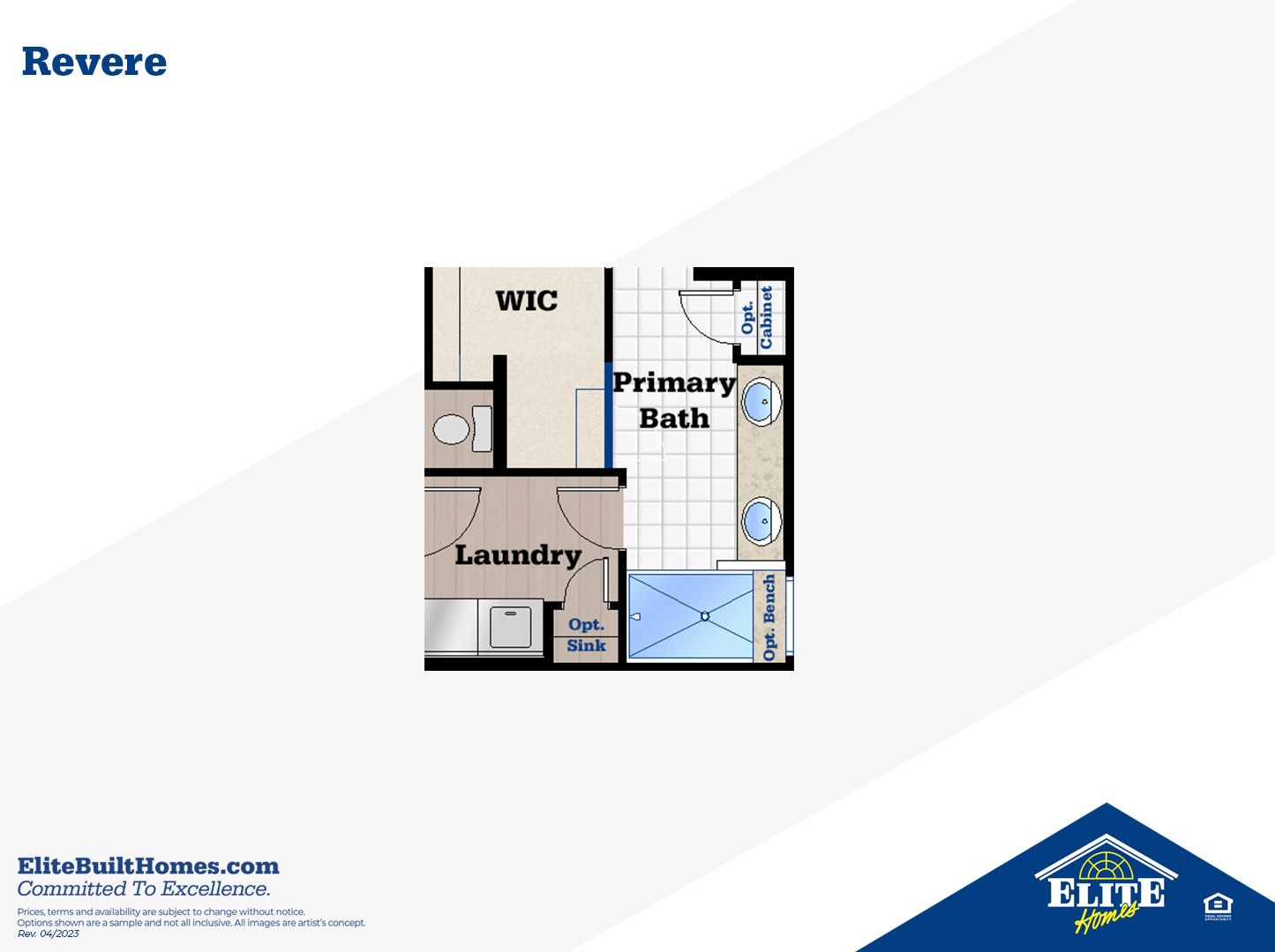 Optional Luxury Shower in Primary Bath