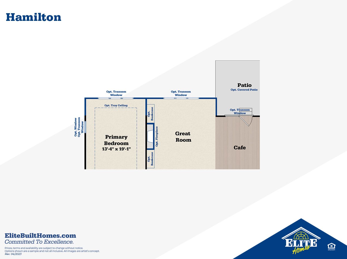 Optional Main Level Rear Extension