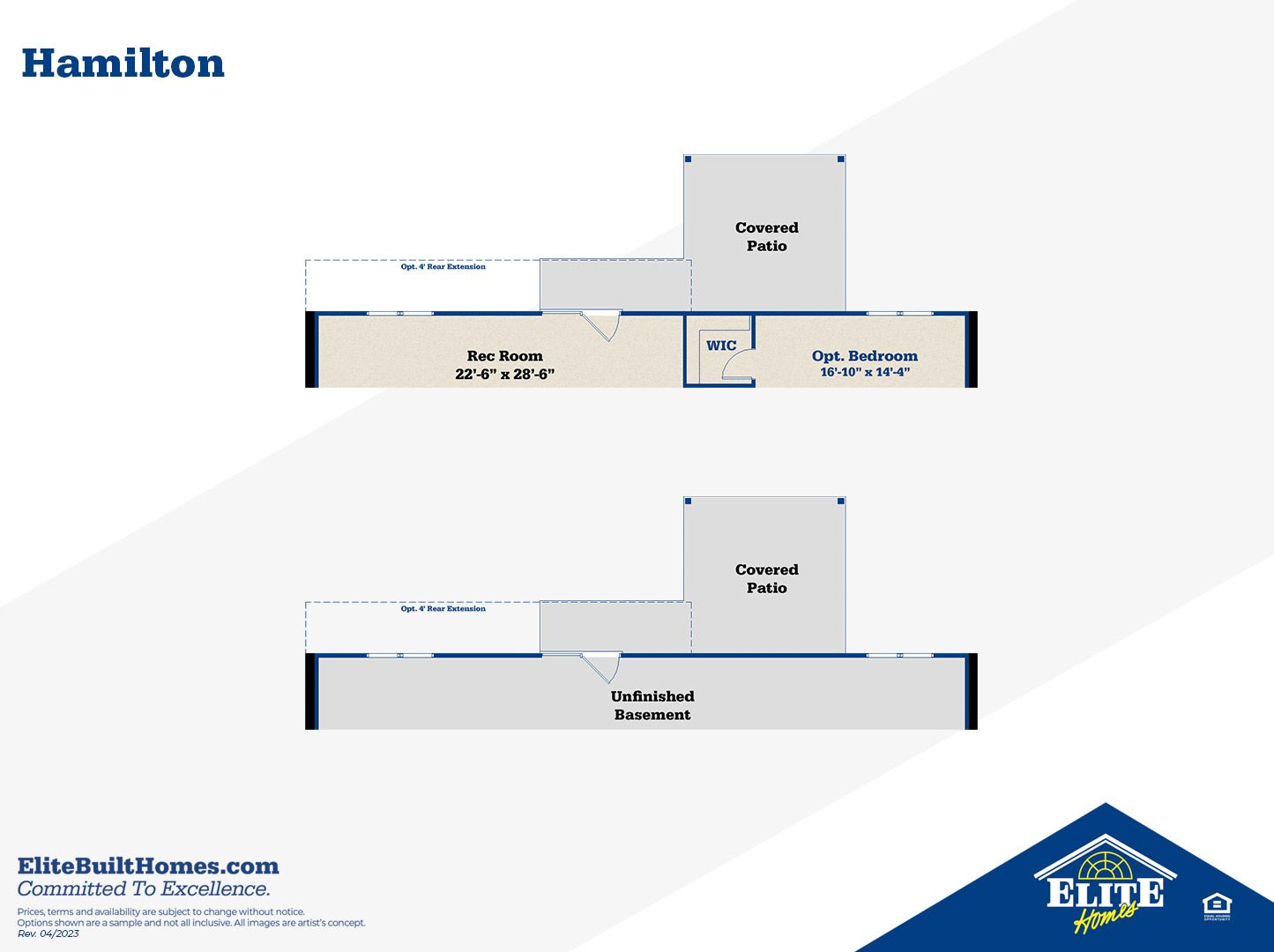 Optional Walkout Lower Level