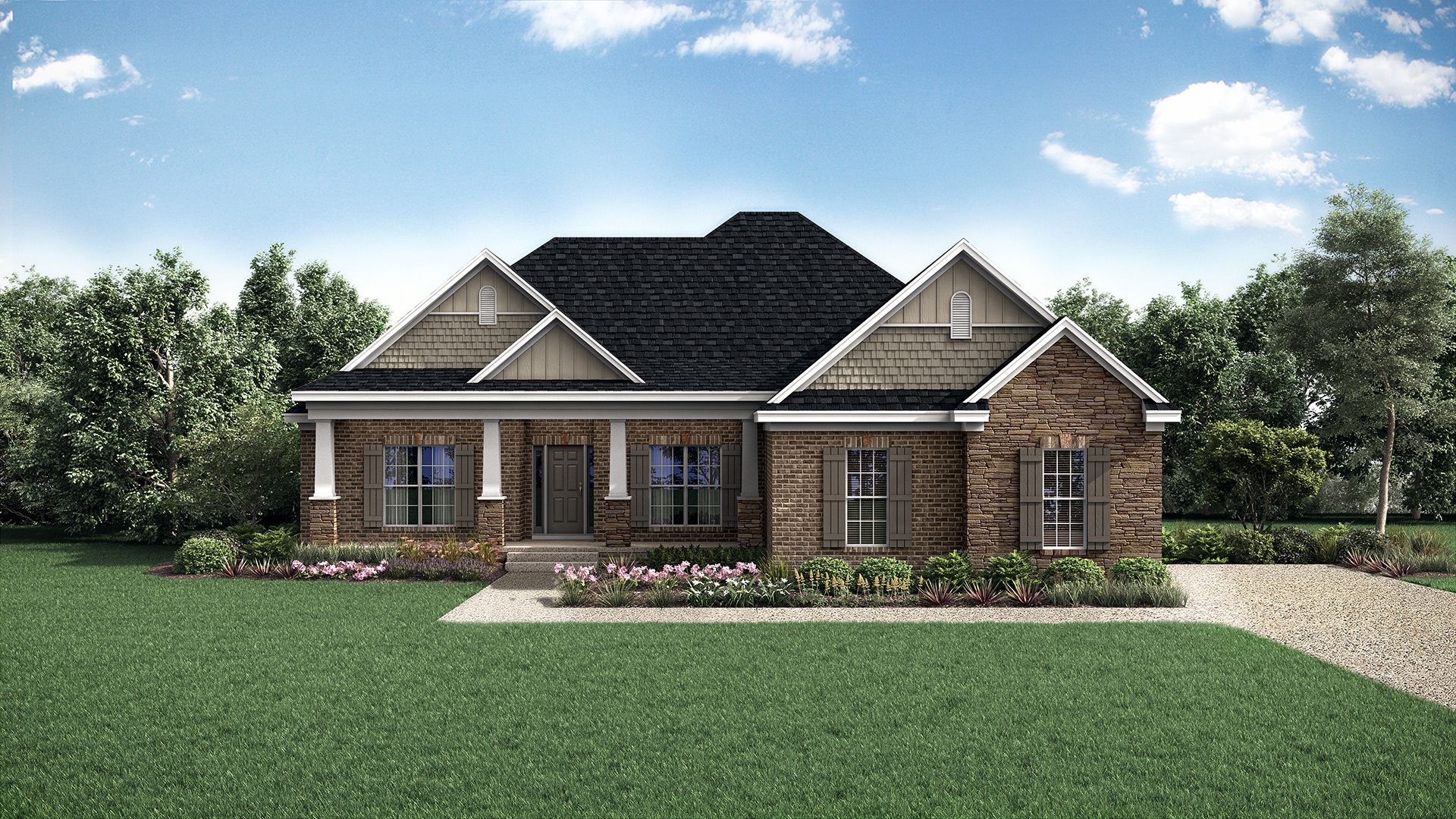 Elevation D - with side-entry garage