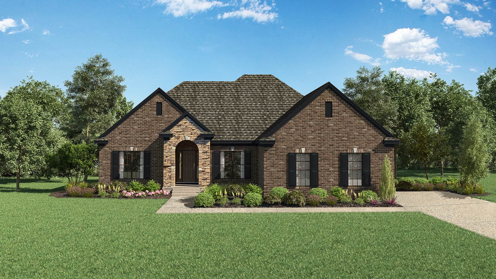 Elevation E - with side-entry garage