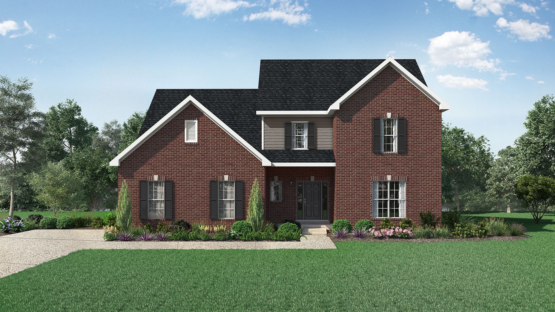 Elevation A - with side-entry garage