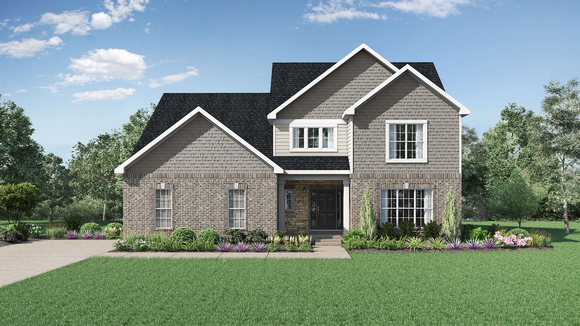 Elevation B - with side-entry garage