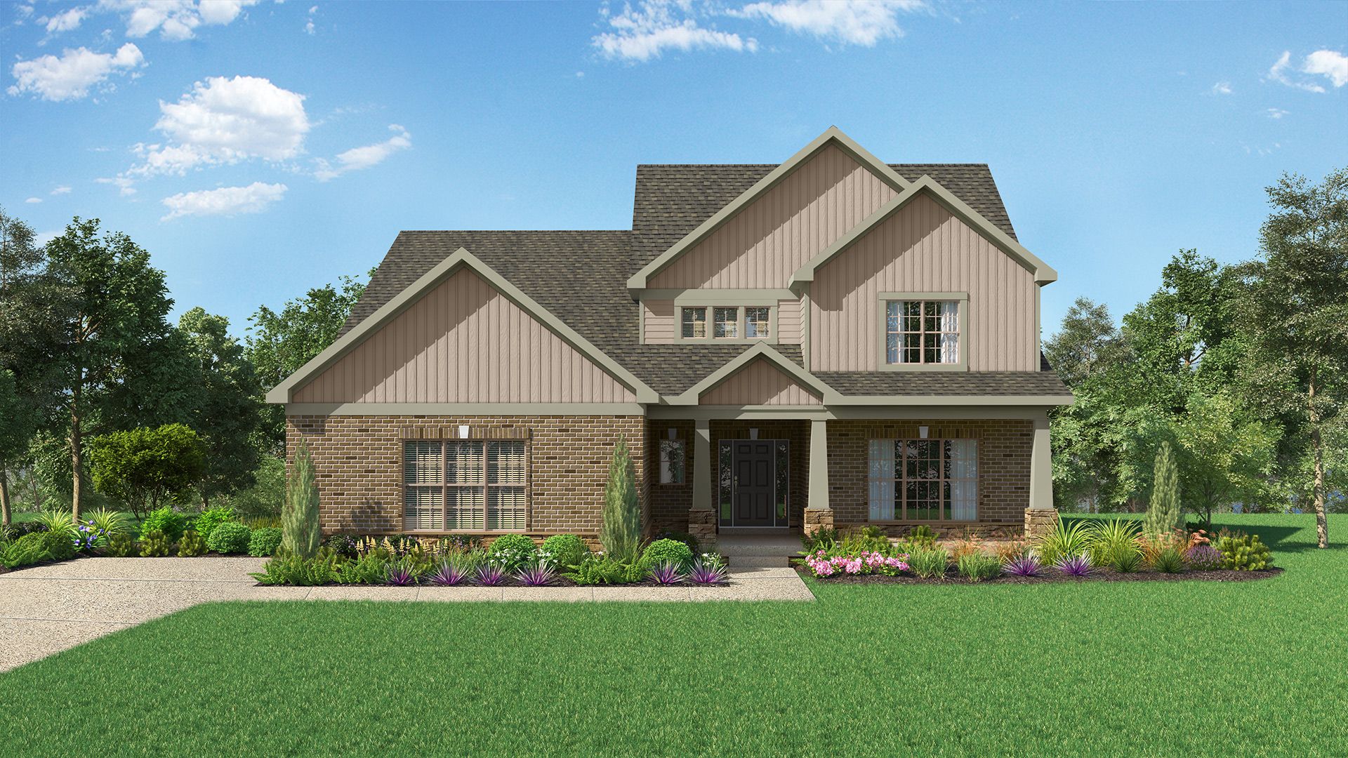 Elevation D - with side-entry garage *requires 3-car side-entry garage