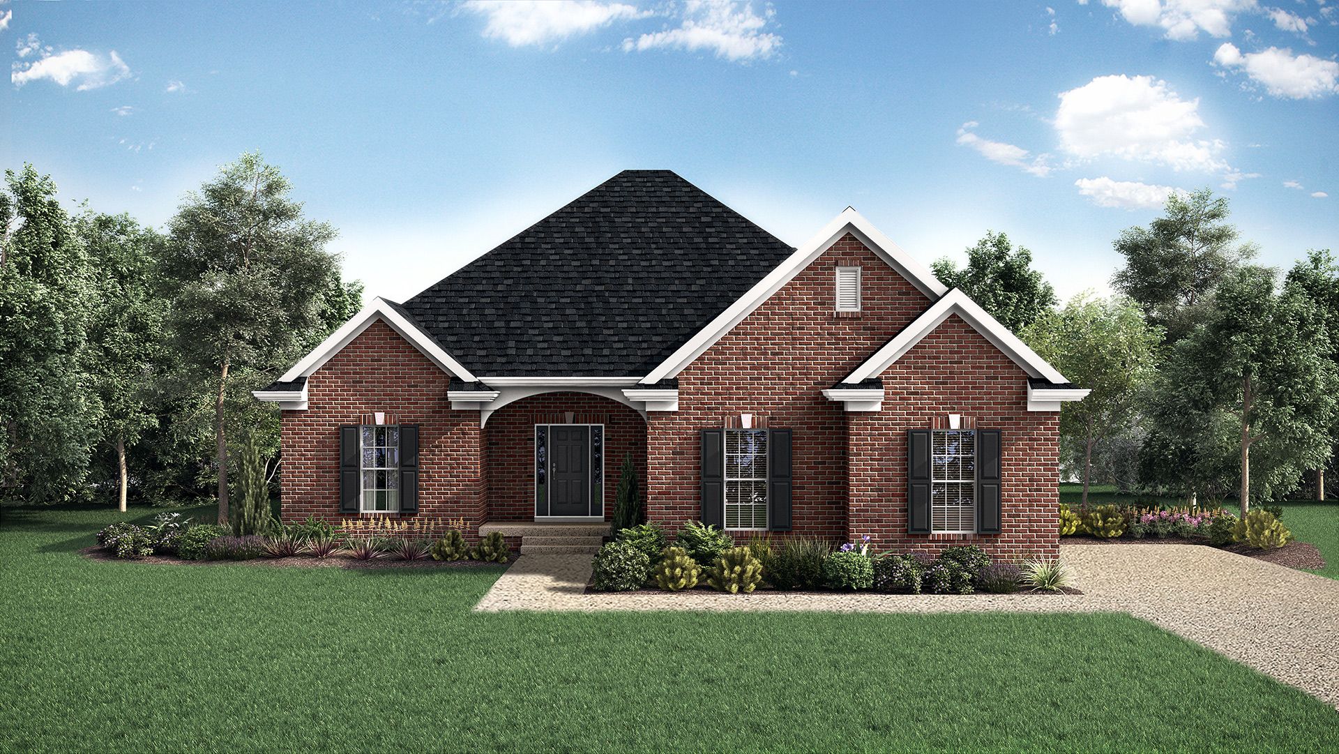 Elevation A - with side-entry garage