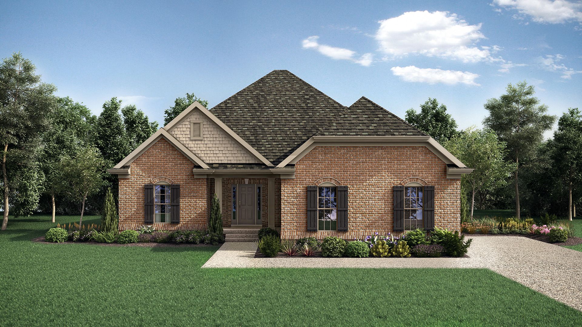 Elevation B - with side-entry garage