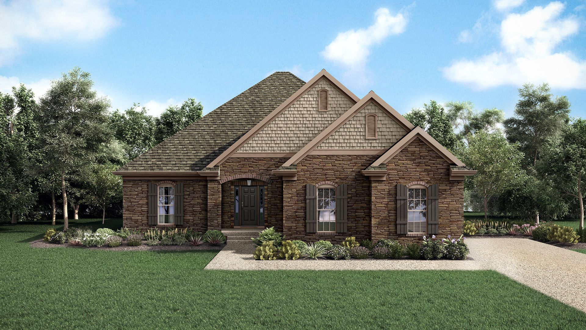 Elevation D - with side-entry garage