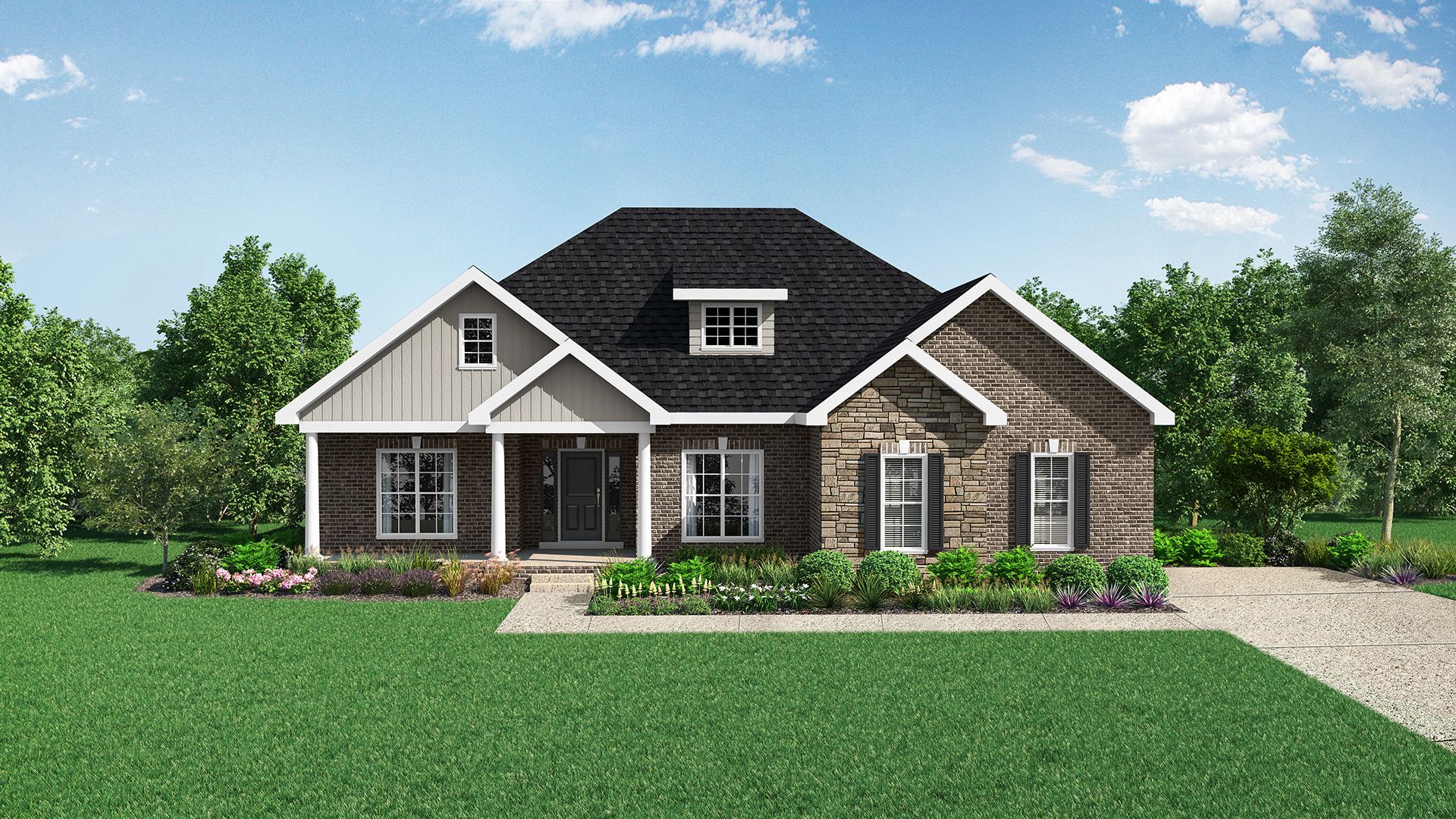 Elevation D - With Side-Entry Garage