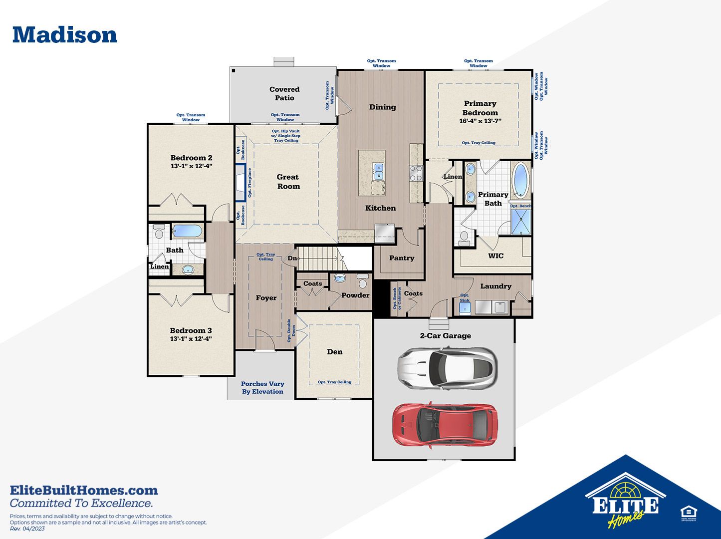 Main Level w/ Side-Entry Garage