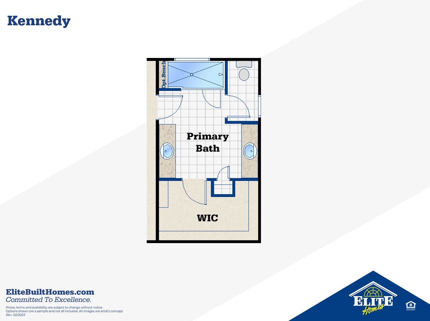 Optional Luxury Shower in Primary Bath