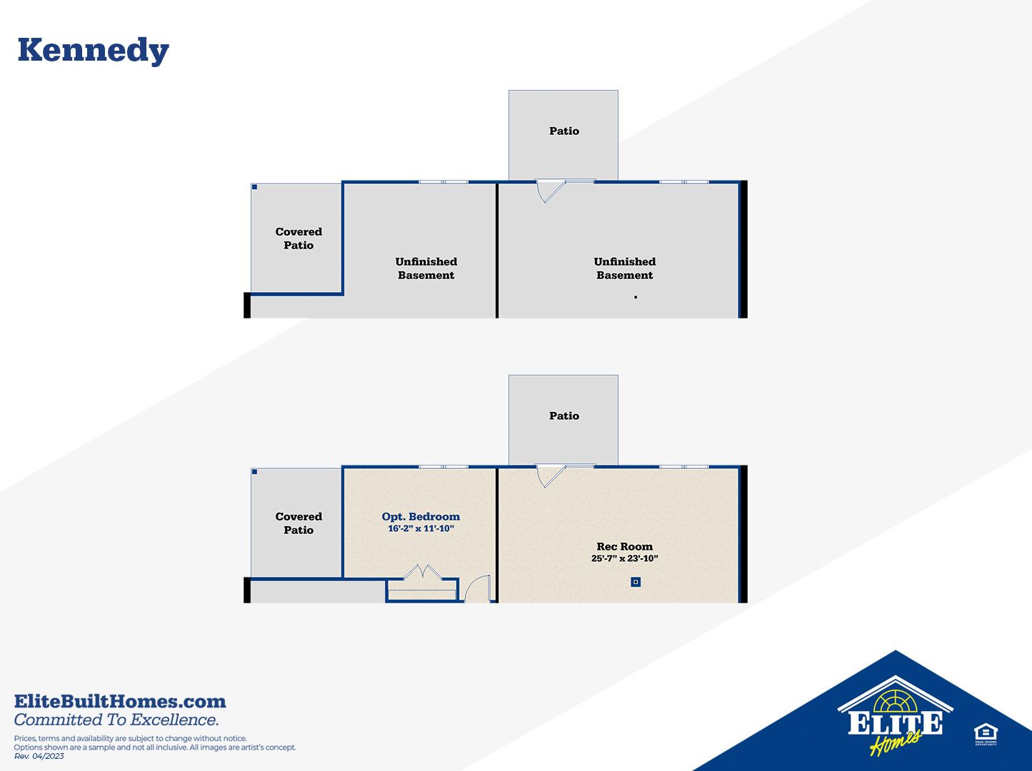 Optional Walkout Lower Level